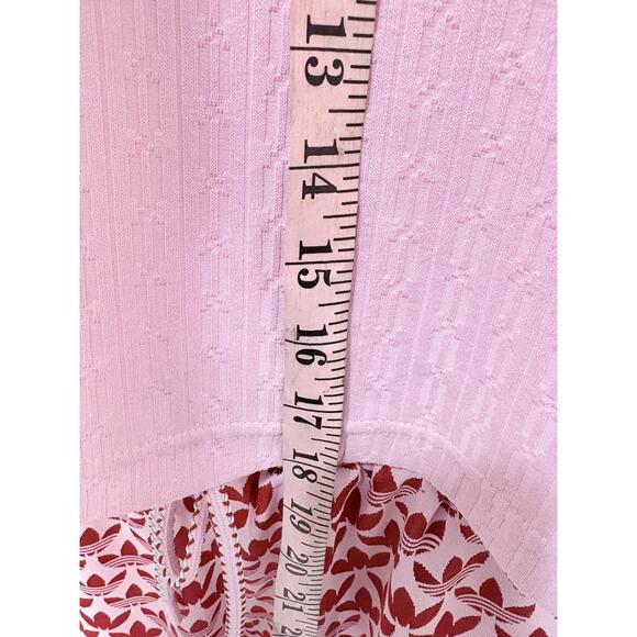 Adidas Women’s Pink Lounge Set Shirt Size Large Shorts Logo Print Size Xl - Picture 5 of 6